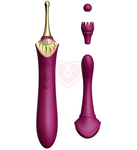 Точечный массажёр со сменными насадками Zalo Bess фиолетовый фото 1