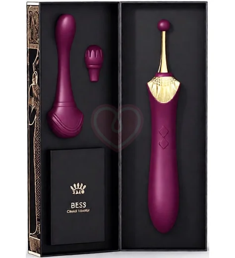 Точечный массажёр со сменными насадками Zalo Bess фиолетовый фото 8