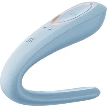 Вибратор для пар Satisfyer Double Classic голубой