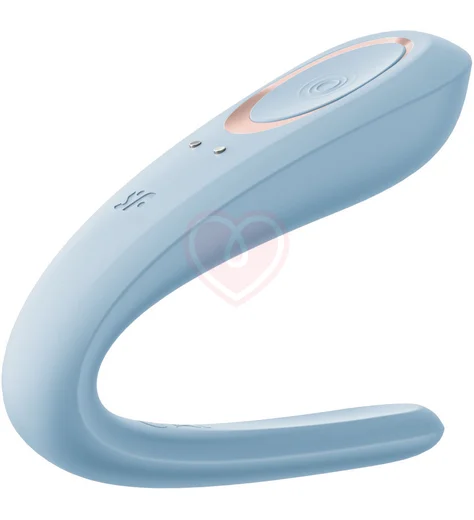 Вибратор для пар Satisfyer Double Classic голубой фото 1