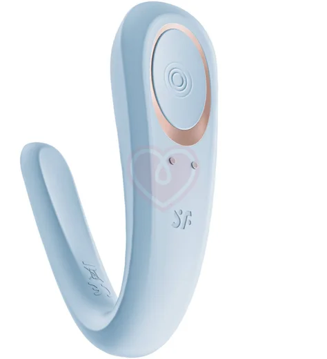 Вибратор для пар Satisfyer Double Classic голубой фото 2