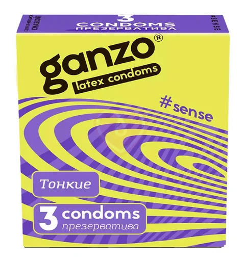 Тонкие презервативы Ganzo Sense 3 шт фото 1