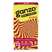 Презервативы Ganzo Extase с точечной и ребристой поверхностью 12 шт