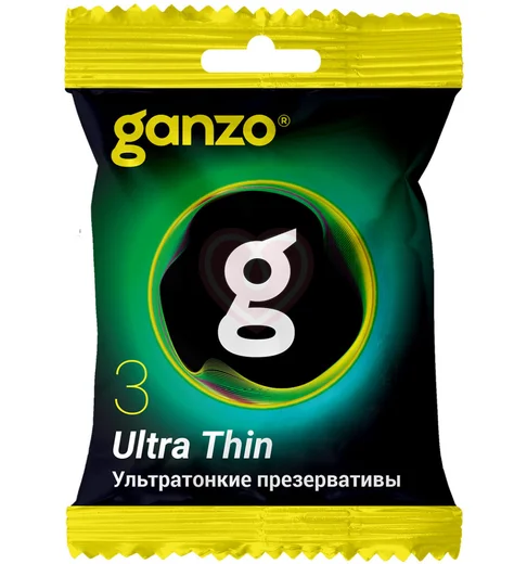 Ультратонкие презервативы Ganzo Ultra Thin 3 шт саше фото 1