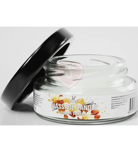 Массажная свеча Sgan амбра-ваниль 50 мл фото 2
