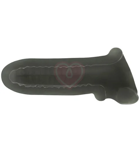 Насадка-удлинитель с отверстием для мошонки Lola Games Super Hero Striker чёрная фото 6