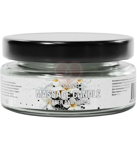 Массажная свеча Sgan перец и нероли 50 мл фото 1