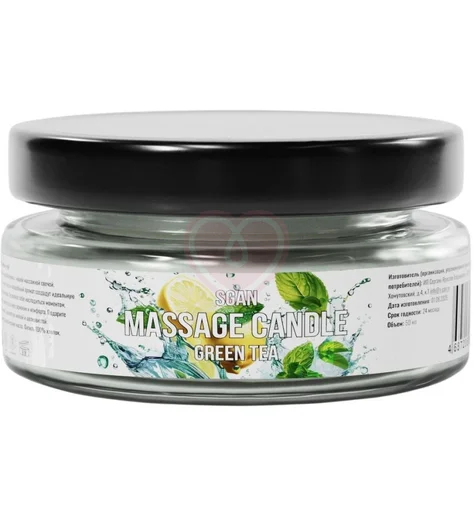 Массажная свеча Sgan зелёный чай 50 мл фото 1