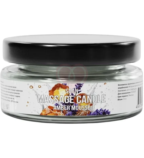 Массажная свеча Sgan янтарный мусс 50 мл фото 1