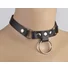 Ошейник Sitabella с клёпками и кольцом чёрный фото 1