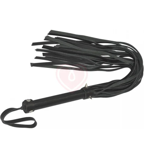 Плеть Sitabella с металлическими шипами чёрная фото 1