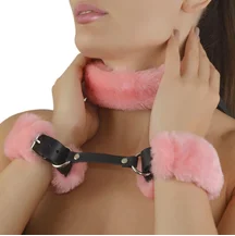 Наручники Sitabella Lite с розовым мехом