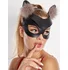 Кожаная маска с мехом Sitabella Кошка чёрная фото 1