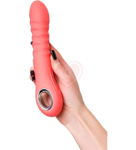 Вибратор с функцией толчков вверх-вниз Flovetta Flox коралловый фото 6