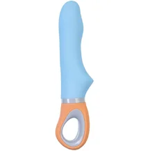 Вибратор с анатомическим выступом для стимуляции клитора Flovetta Bluebell голубой