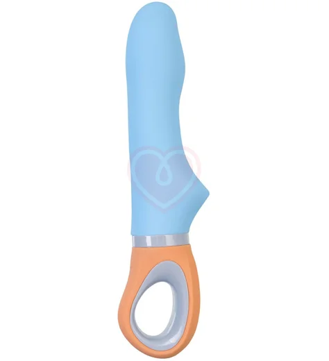 Вибратор с анатомическим выступом для стимуляции клитора Flovetta Bluebell голубой фото 1