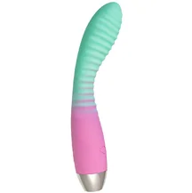 Гибкий вибратор с анатомическим изгибом Flovetta Azalia мятно-розовый