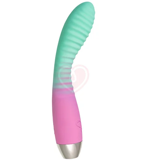 Гибкий вибратор с анатомическим изгибом Flovetta Azalia мятно-розовый фото 1
