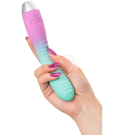 Гибкий вибратор с анатомическим изгибом Flovetta Azalia мятно-розовый фото 6