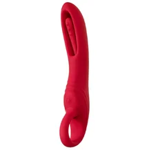 Вибратор с двигающимся язычком Flovetta Begonia бордовый