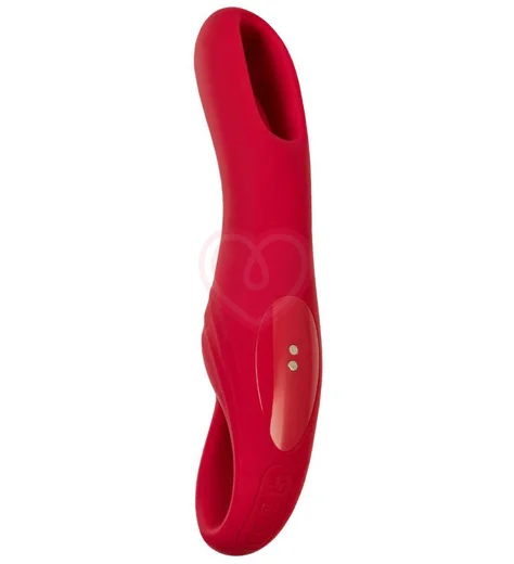 Вибратор с двигающимся язычком Flovetta Begonia бордовый фото 5