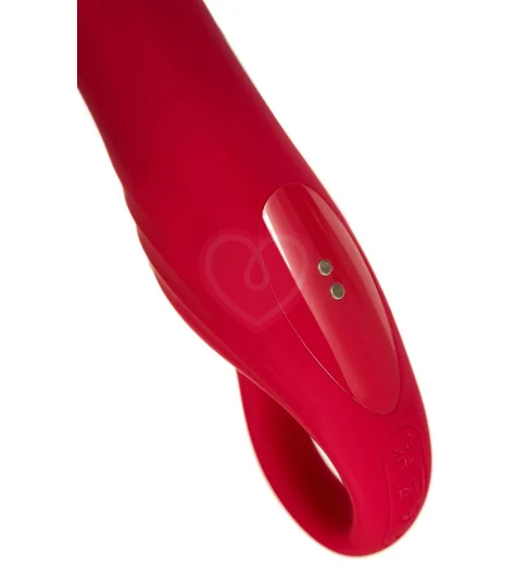 Вибратор с двигающимся язычком Flovetta Begonia бордовый фото 7