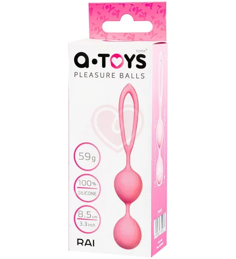 Вагинальные шарики со смещённым центром тяжести A-Toys by Toyfa Rai пудрово-розовые фото 3
