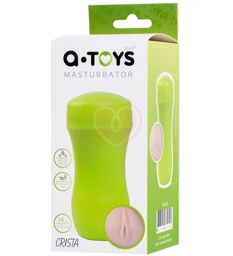 Мастурбатор вагина A-Toys by Toyfa Crista в зелёном корпусе фото 5