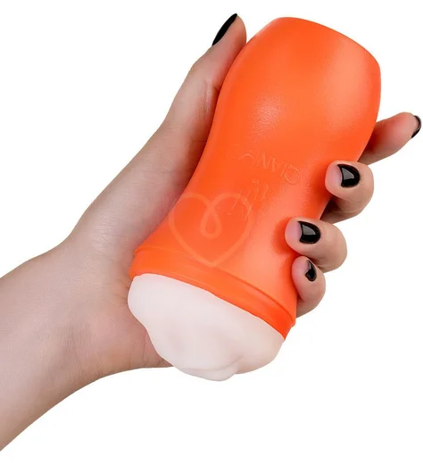 Мастурбатор ротик A-Toys by Toyfa Nilla в оранжевом корпусе фото 4