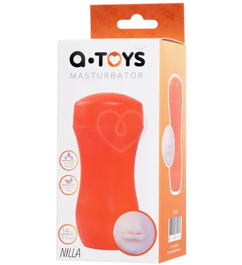 Мастурбатор ротик A-Toys by Toyfa Nilla в оранжевом корпусе фото 5