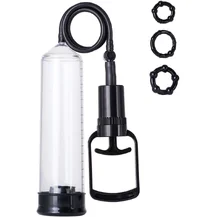 Помпа для члена с 3 эрекционными кольцами A-Toys by Toyfa Onyx прозрачная