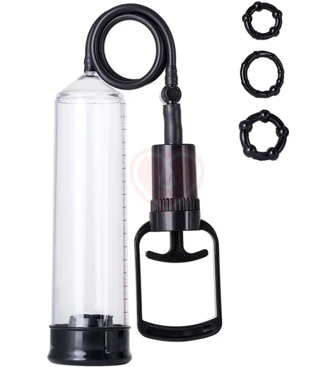 Помпа для члена с 3 эрекционными кольцами A-Toys by Toyfa Onyx прозрачная фото 1