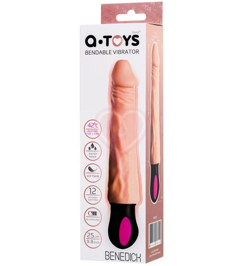 Реалистичный вибратор с подогревом A-Toys by Toyfa Benedick телесный фото 8
