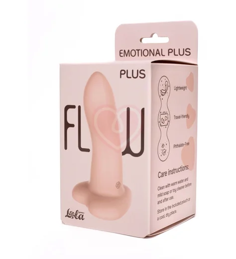 Фаллоимитатор на присоске в форме сердца Flow Emotional Plus телесный фото 6