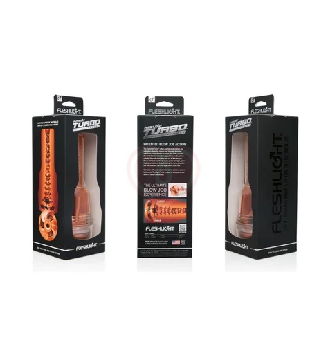 Мастурбатор с имитацией минета Fleshlight Turbo Thrust рыжий фото 3