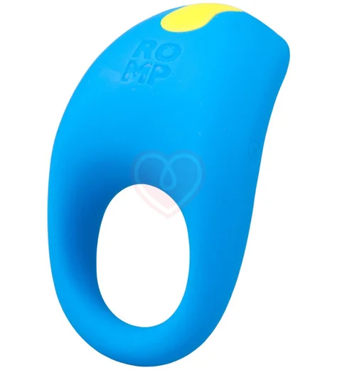 Эрекционное виброкольцо Romp Juke Cockring голубое фото 2