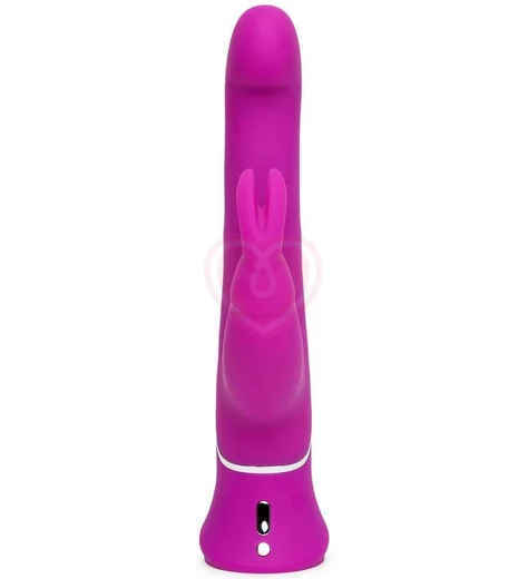 Вибратор с ротацией и стимулятором клитора Happy Rabbit Beaded фиолетовый фото 2