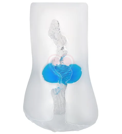 Прозрачный реалистичный мастурбатор ToyFa Juicy Pussy Subtle Crystal фото 6