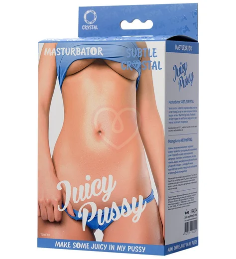 Прозрачный реалистичный мастурбатор ToyFa Juicy Pussy Subtle Crystal фото 7