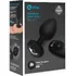 Большая вибропробка b-Vibe Vibrating Jewel Plug с кристаллом и пультом чёрная фото 2
