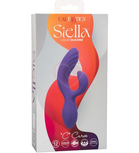 Вибратор с клиторальным кончиком Stella Liquid Silicone C Curve фото 5