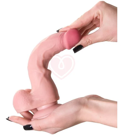 Реалистичный гнущийся фаллоимитатор на присоске My Babe My Pretty телесный 15 см фото 8