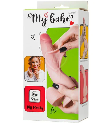 Реалистичный гнущийся фаллоимитатор на присоске My Babe My Pretty телесный 15 см фото 10