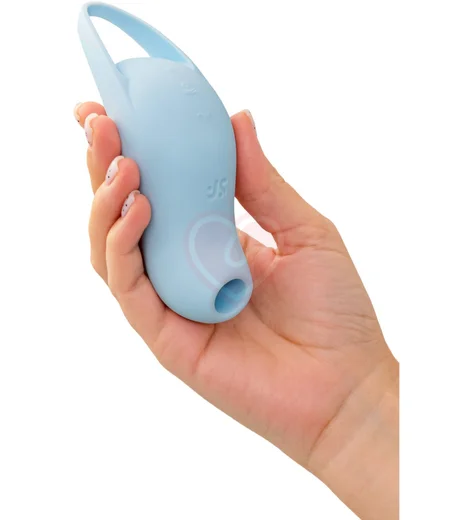 Вакуумый вибростимулятор клитора Satisfyer Pocket Pro 1 голубой фото 2