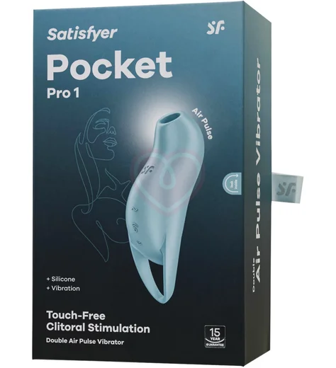 Вакуумый вибростимулятор клитора Satisfyer Pocket Pro 1 голубой фото 8