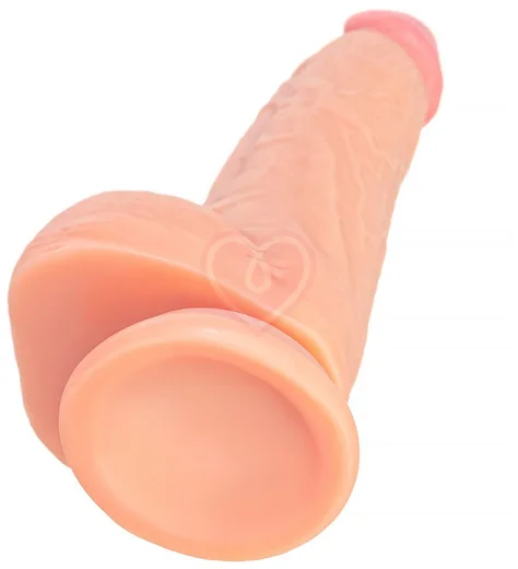 Реалистичный фаллоимитатор с мошонкой на присоске RealStick Nude York телесный фото 8