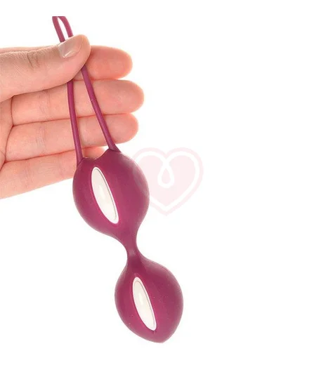 Вагинальные шарики Fun Factory Smartballs Duo фиолетовые фото 4