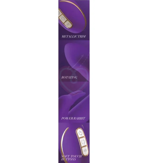 Вибратор с вращающейся головкой Rabbit Esquire фиолетовый фото 3