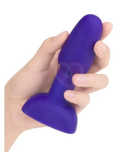 Анальная вибропробка с ротацией b-Vibe Rimming Petite фиолетовая фото 4