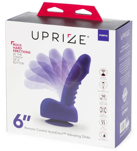 Вибратор с дистанционным управлением Uprize Realistic Dildo 21 см фиолетовый фото 6